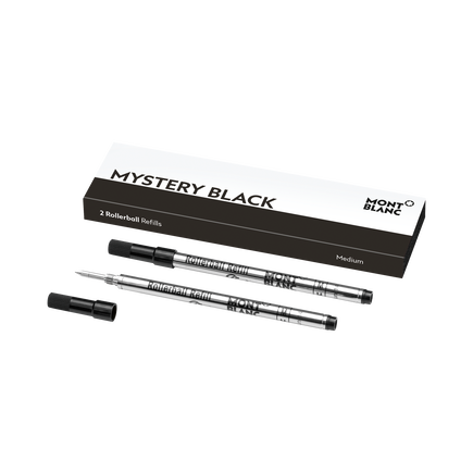 2 Rollerball Refills, Mystery Black - Fine