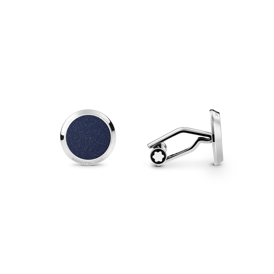 Meisterst&uuml;ck Cufflinks with Blue Goldstone Inlay - 1