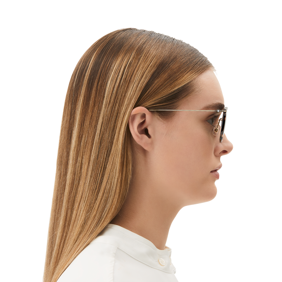 Round Sunglasses with Havana Coloured Injected Frame - 6