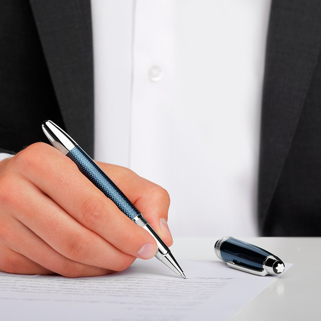 قلم حبر سائل بنهاية كرويّة لوغراند مايسترشتوك سوليتير بلو آور - 11