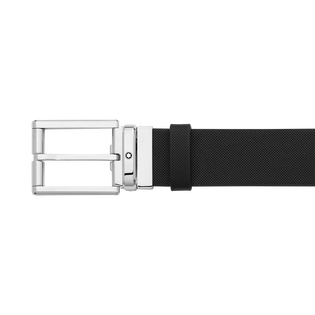 Black 35 mm leather belt