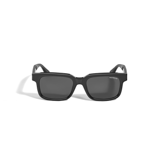 Rectangular Sunglasses with Black Colored Acetate Frame