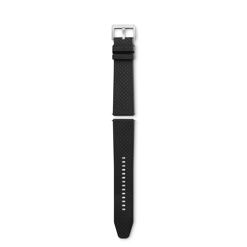 Black rubber strap with grey pin buckle - 1