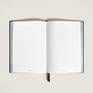 Medium Notebook, Saffiano Leather, Blue &ndash; Squared Pages