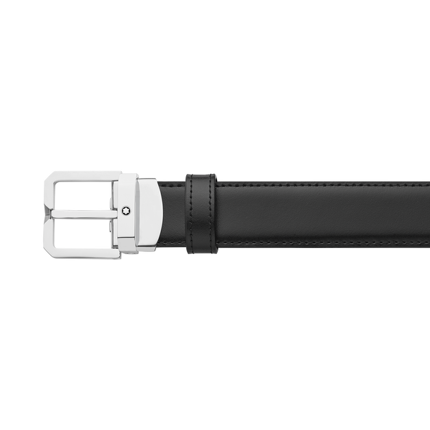 Black/brown 30 mm reversible leather belt - 5