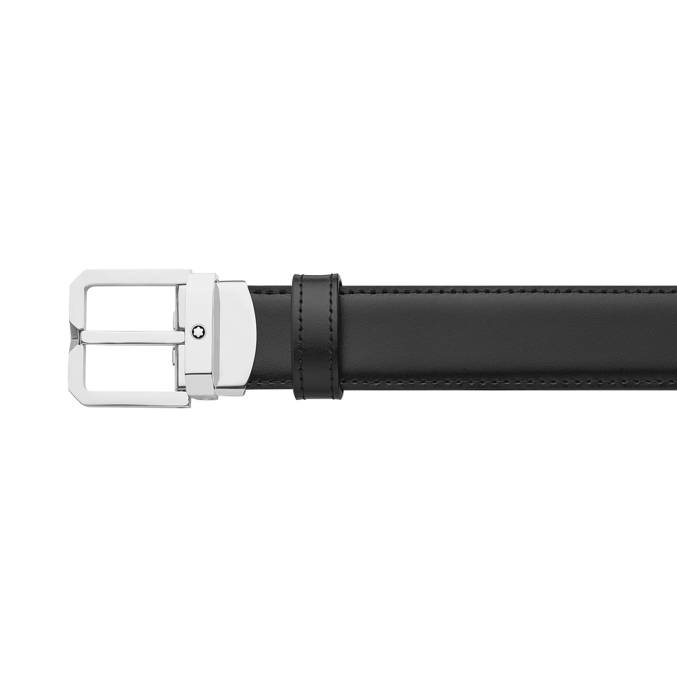 Black/brown 30&nbsp;mm reversible leather belt - 5