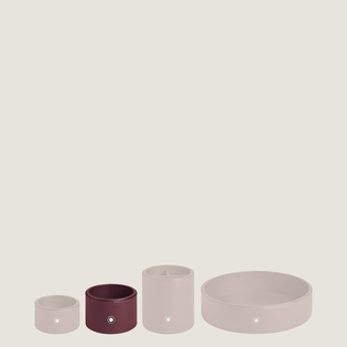 Round Desk tray in Cassis Leather (Small)