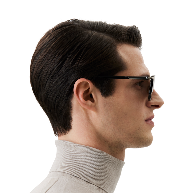 Rectangular Sunglasses with Black-coloured Acetate Frame - 2