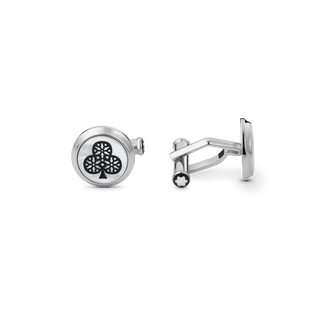 Meisterst&uuml;ck Tribute to the Book Around the World in 80 Days Ace of Club & Ace of Diamond Cufflinks