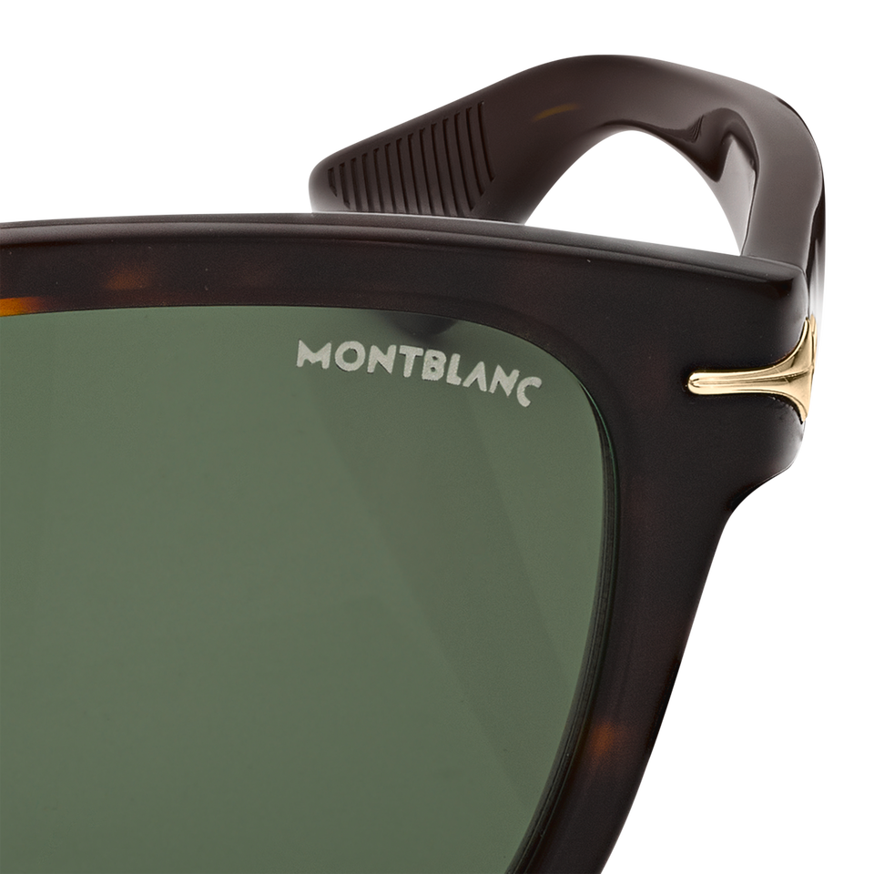 Squared Sunglasses with Havana Coloured Acetate Frame (M) - 3
