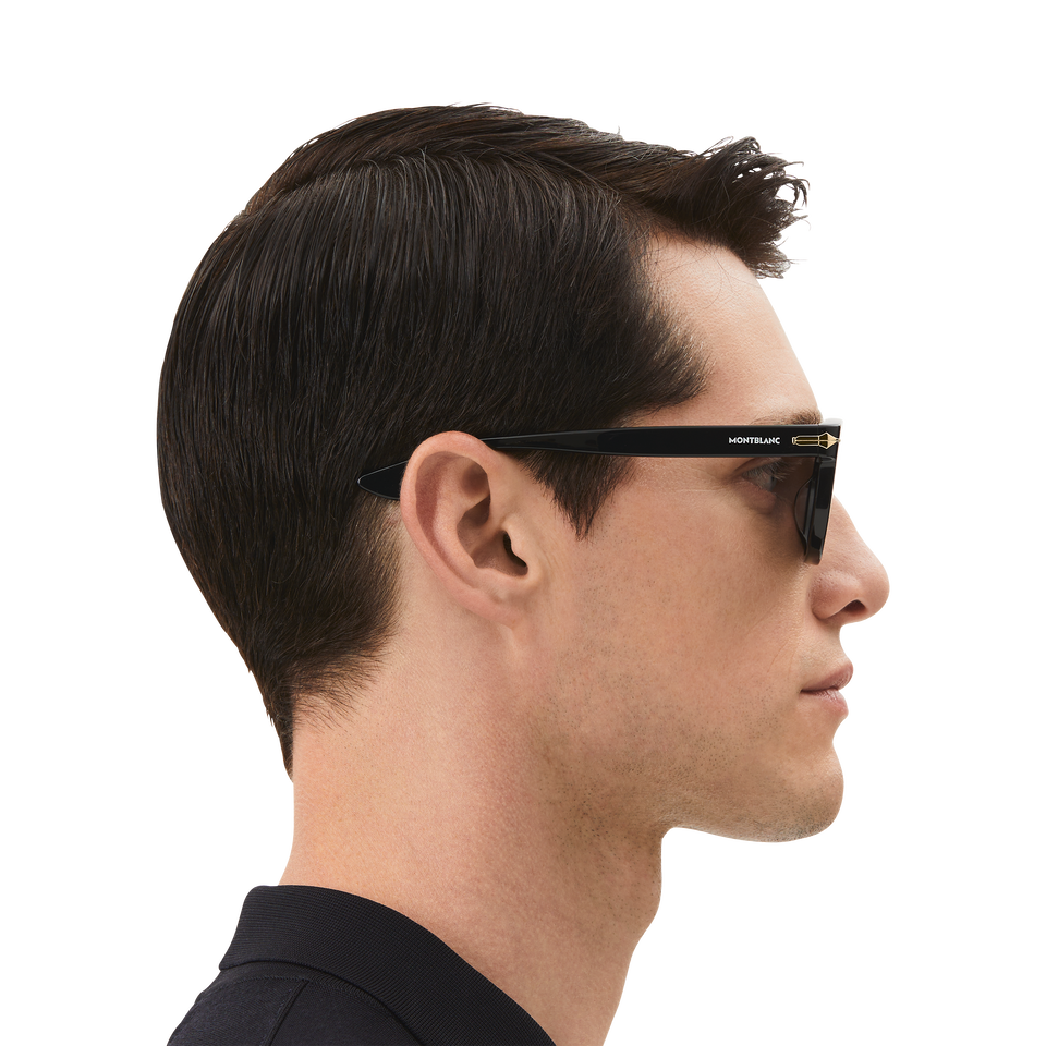 Squared Sunglasses with Black Coloured Acetate Frame (S) - 7