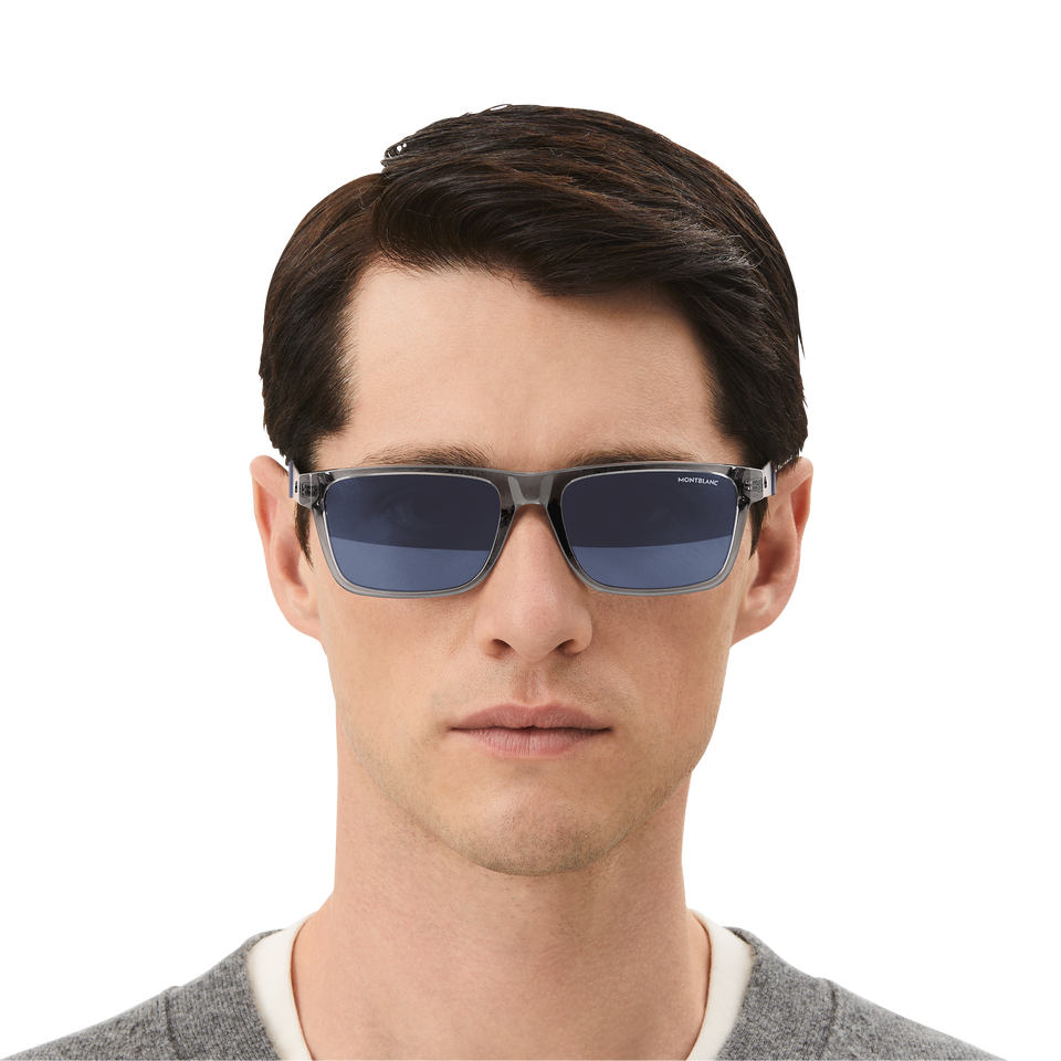 Rectangular Sunglasses with Grey Coloured Acetate Frame - 5