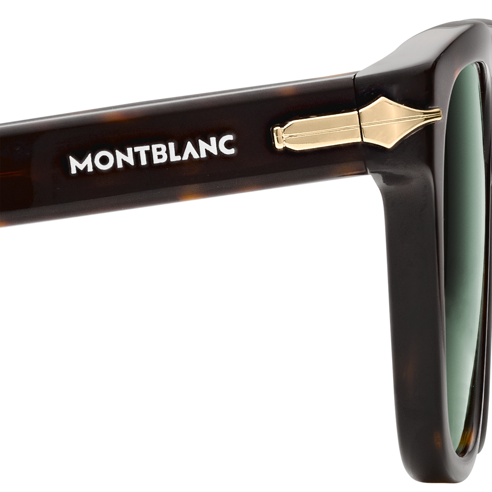 Squared Sunglasses with Havana Coloured Acetate Frame (M) - 8