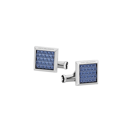 Meisterst&uuml;ck Rectangular Cufflinks with Geometric Lacquer Inlay