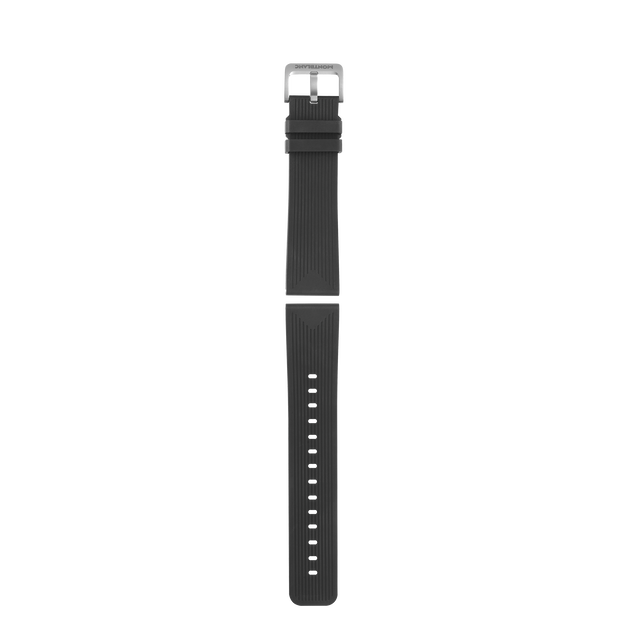 Striped Black Rubber Strap  - 1