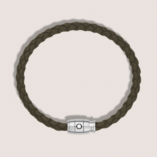 Small Soft Leather Khaki Bracelet