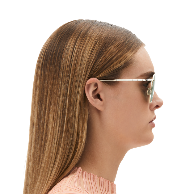 Squared Sunglasses with Gold Coloured Metal Frame - 6