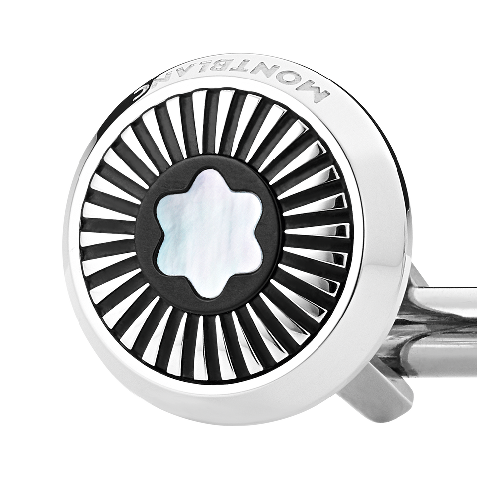 Cufflinks with Mother-of-Pearl Snowcap Emblem - 2