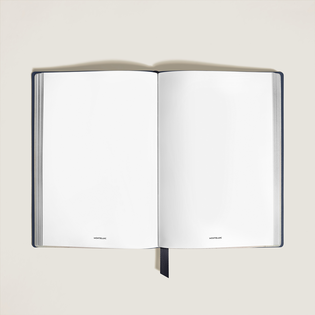 Medium Notebook, Ink Blue Leather, Blue &ndash; Blank Pages