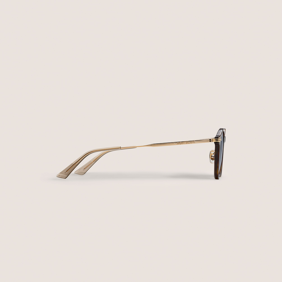 Round Sunglasses with Havana Acetate Frame  - 2