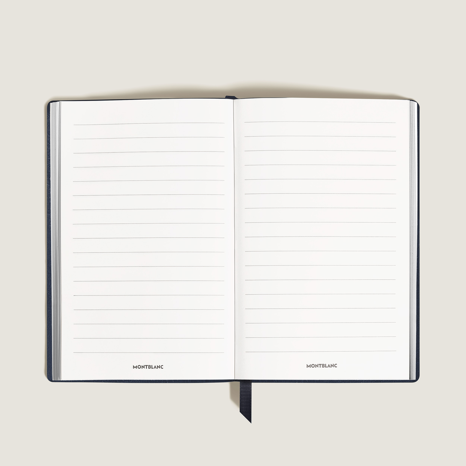 Large Notebook, Saffiano Leather, Blue &ndash; Lined Pages - 1