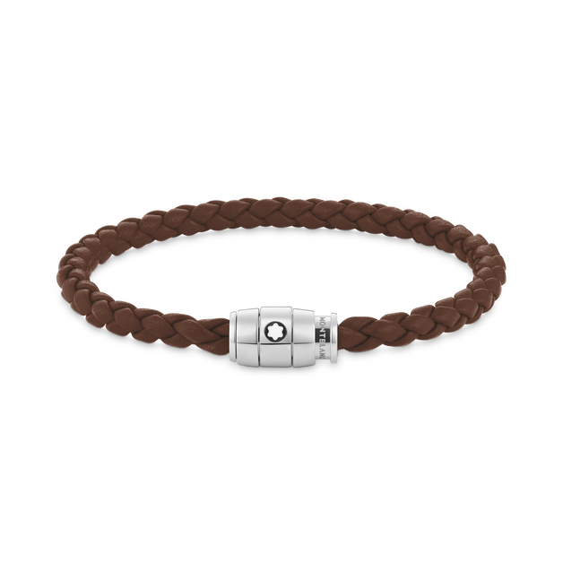 Large Soft Leather Fauve Brown Bracelet - 1