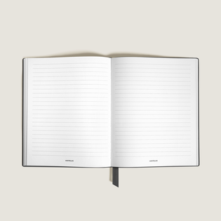 Small Notebook, Black Leather, Black &ndash; Lined Pages