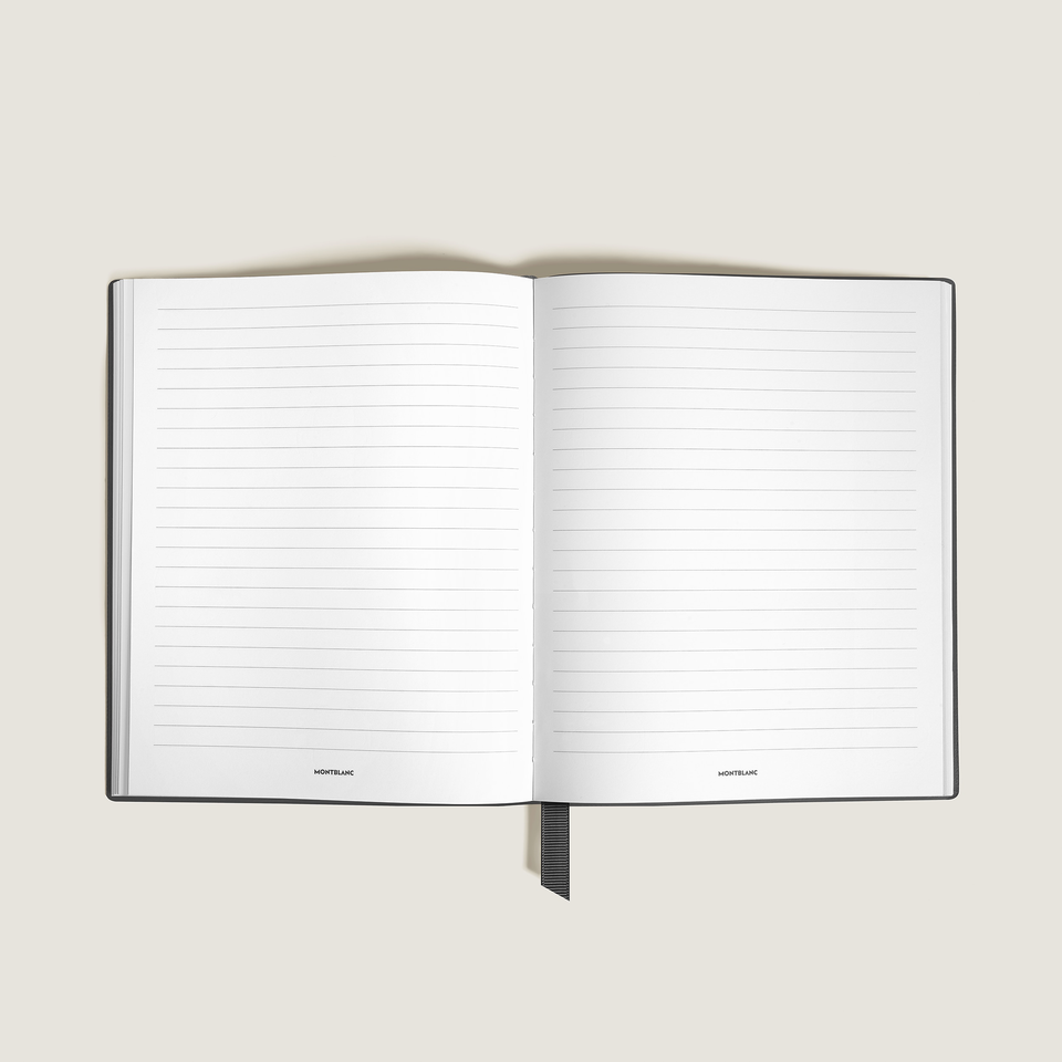 Small Notebook, Black Leather, Black &ndash; Lined Pages - 1