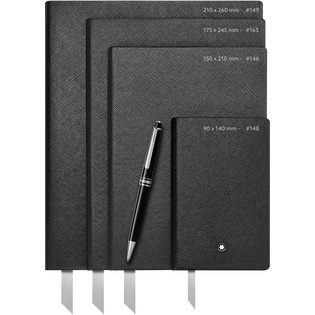 Medium Notebook in Sartorial Leather, Blank Pages