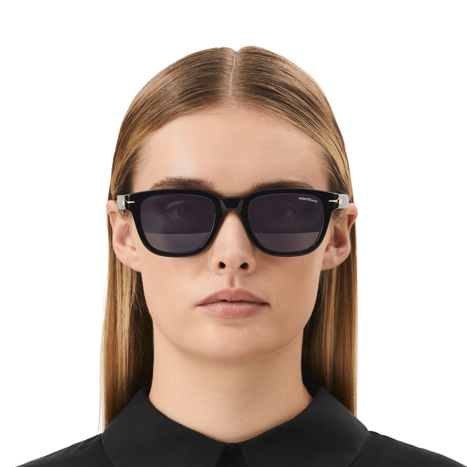 Squared Sunglasses with Black Coloured Acetate Frame (S) - 4
