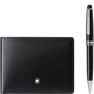 Set with Meisterst&uuml;ck Platinum Classique Ballpoint Pen and Meisterst&uuml;ck Wallet 6CC