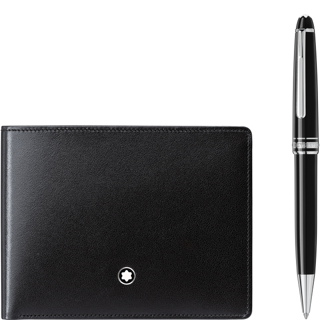 Set with Meisterstück Platinum Classique Ballpoint Pen and Meisterstück Wallet 6CC - 2