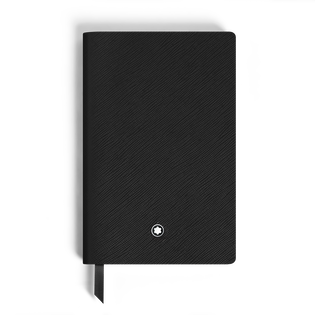 Small Notebook, Black Leather, Black &ndash; Lined Pages