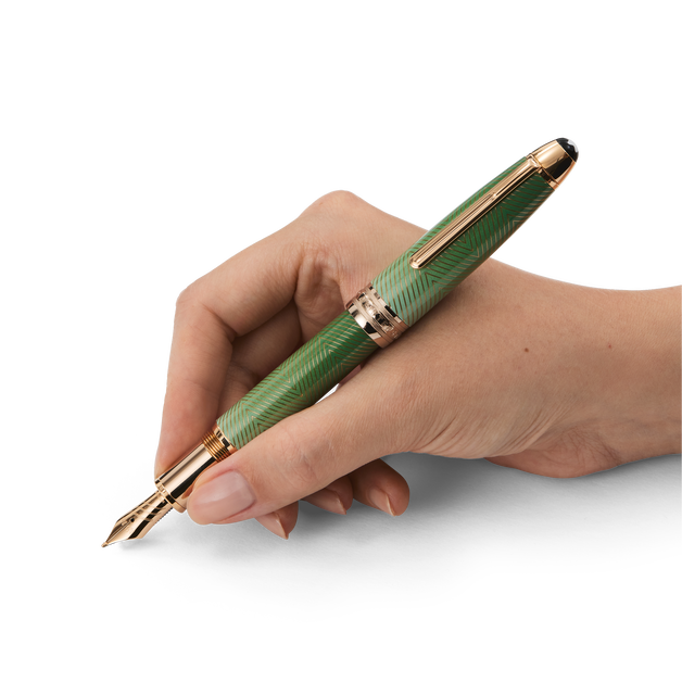 Meisterstück Calligraphy Solitaire Celadon Dégradé Fountain Pen Curved Nib - 5