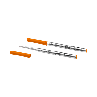2 Ballpoint Refills, Manganese Orange - Medium