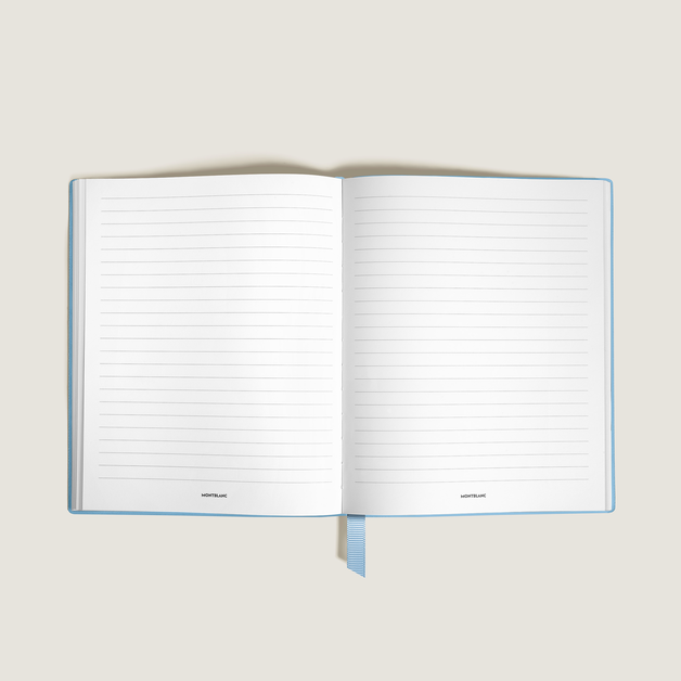 Small Notebook, Saffiano Leather, Pale Blue – Lined Pages - 1