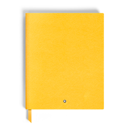 Large Notebook, Saffiano Leather, Modena Yellow – Lined Pages