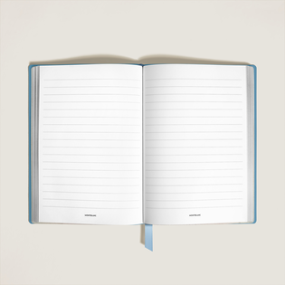 Medium Notebook, Saffiano Leather, Pale Blue &ndash; Lined Pages