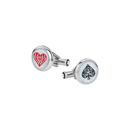 Meisterst&uuml;ck Tribute to the Book Around the World in 80 Days Spade & Heart Cufflinks