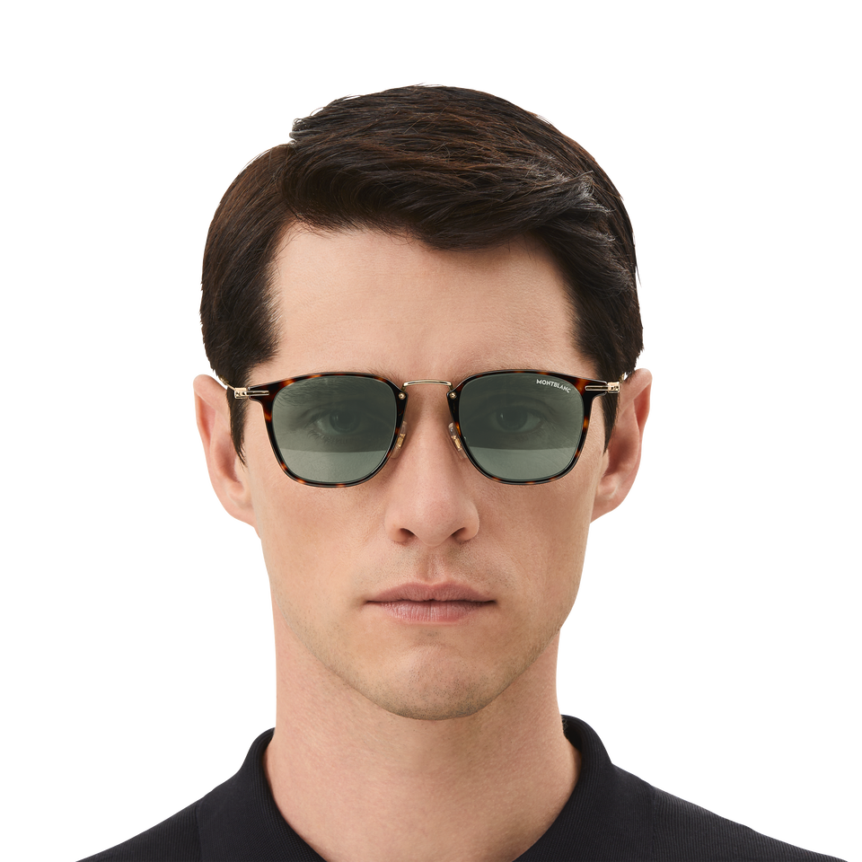 Round Sunglasses with Havana Coloured Injected Frame - 5