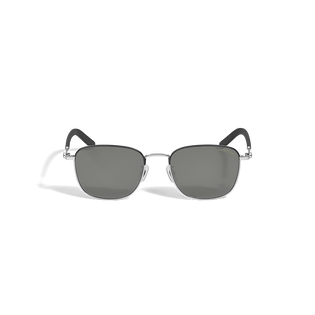 Squared Sunglasses with Silver Colored Metal Frame