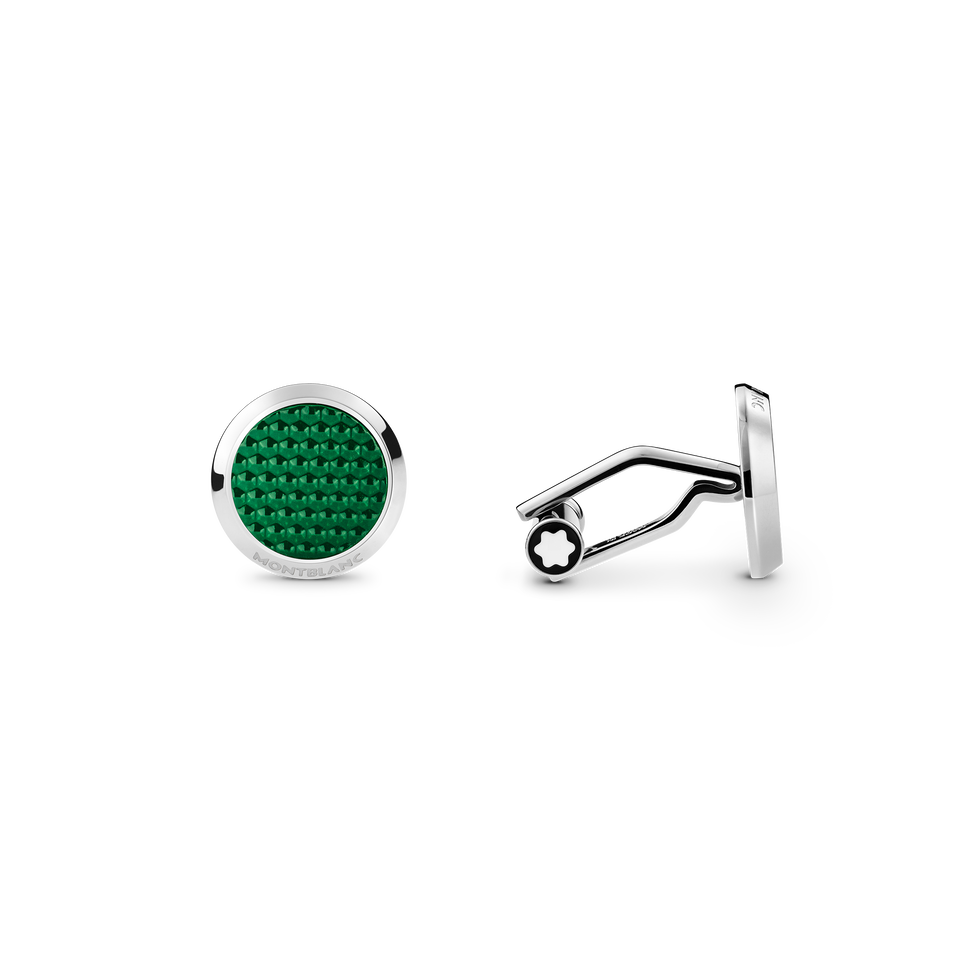 Meisterst&uuml;ck Cufflinks with Patterned Lacquer Inlay - 1