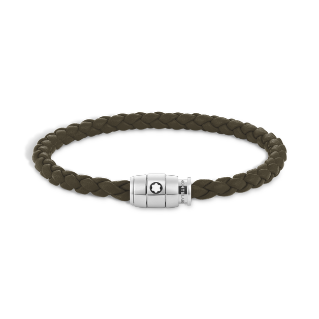 Small Soft Leather Khaki Bracelet - 1