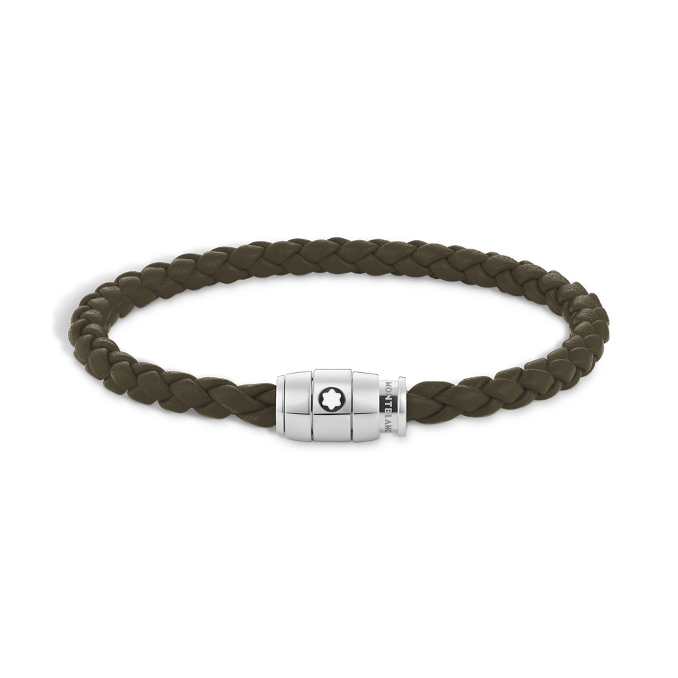 Small Soft Leather Khaki Bracelet - 1
