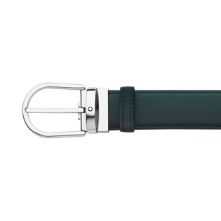 Horseshoe buckle sfumato British green 35mm leather belt