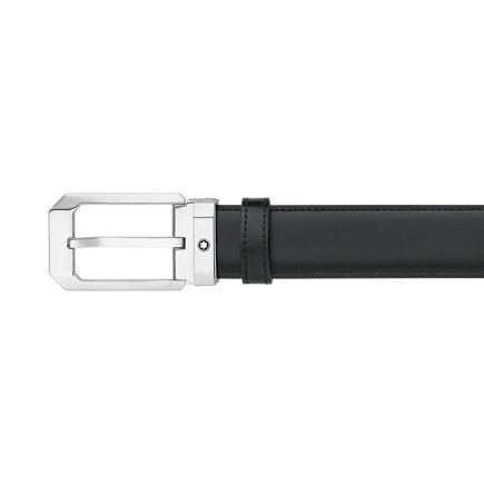 Black/brown 30 mm reversible leather belt