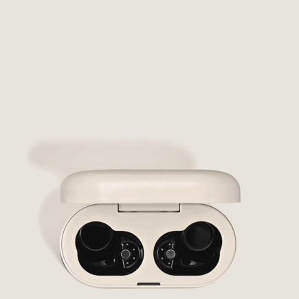Ivory colour Charging Case for Montblanc MTB 03 In-Ear Headphones