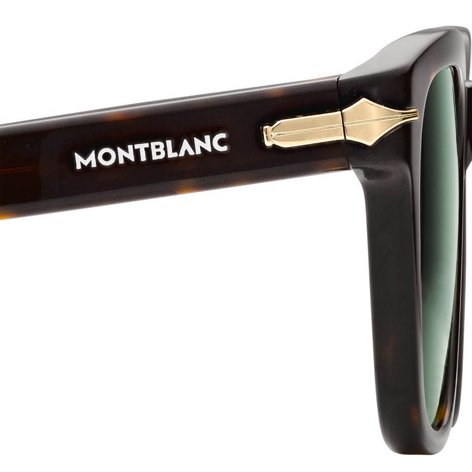 Squared Sunglasses with Havana Coloured Acetate Frame (S) - 6