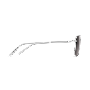 Rectangular Sunglasses with Silver Coloured Metal Frame