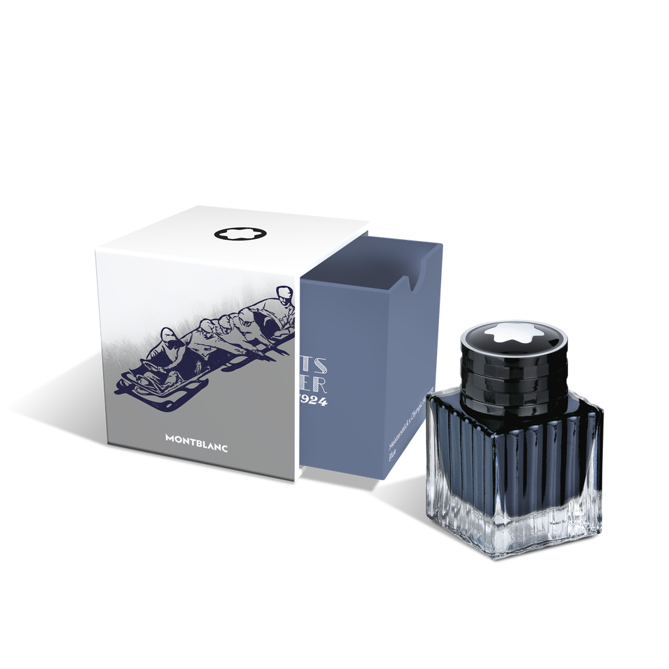 Ink bottle, Meisterst&uuml;ck x Olympic Heritage Chamonix 1924, Blue &ndash; 50&nbsp;ml - 2
